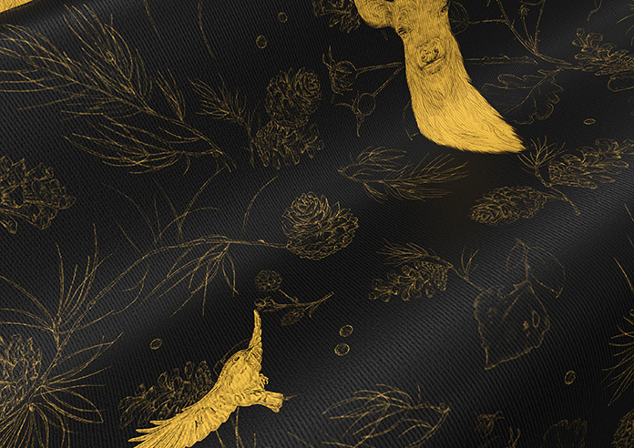 Highland Stags, Gold - Roller Blind - Image 4